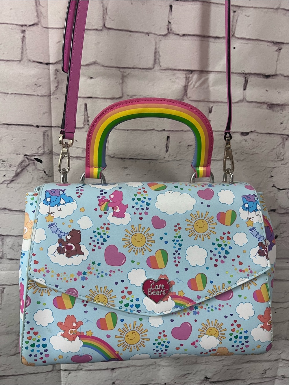 Loungefly Care Bears 40th Anniversary Crossbody Purse Bag